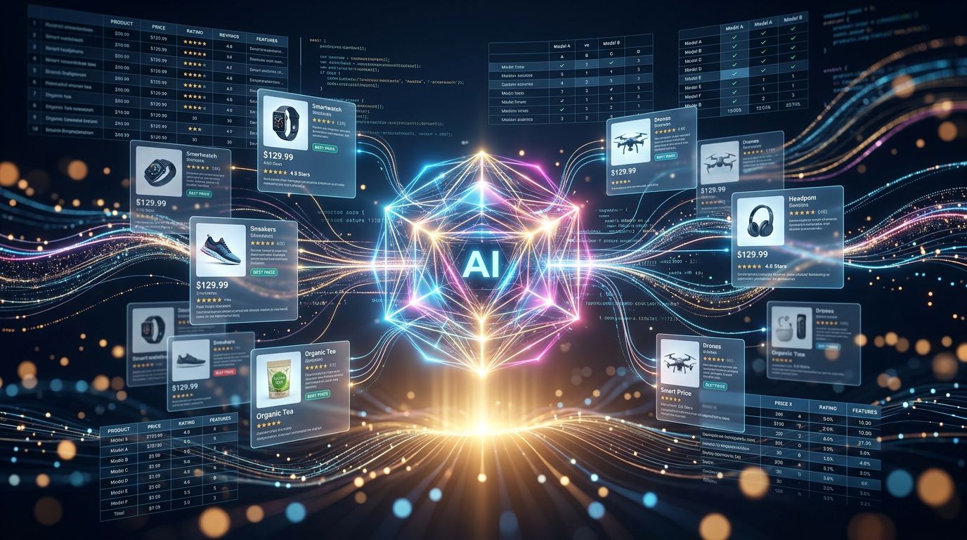 An autonomous AI agent comparing products online without any human intervention