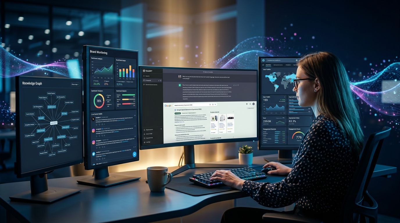An AI strategist monitors their brand's representation in intelligent search interfaces
