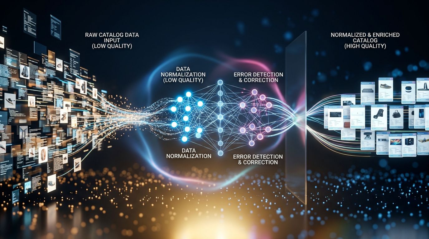AI system analyzing and normalizing a large-scale e-commerce product catalog