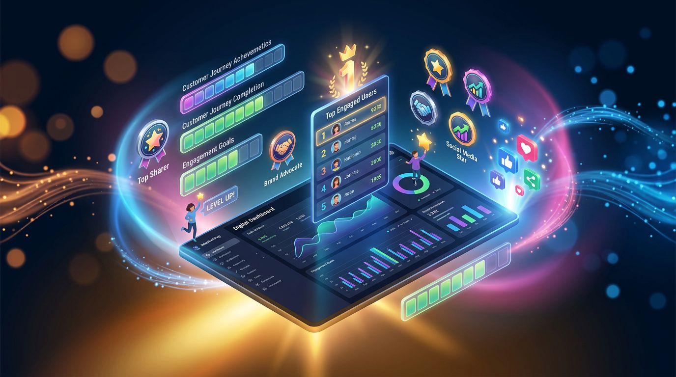 Gamification mechanics applied to marketing: progress bars, badges, and social leaderboards