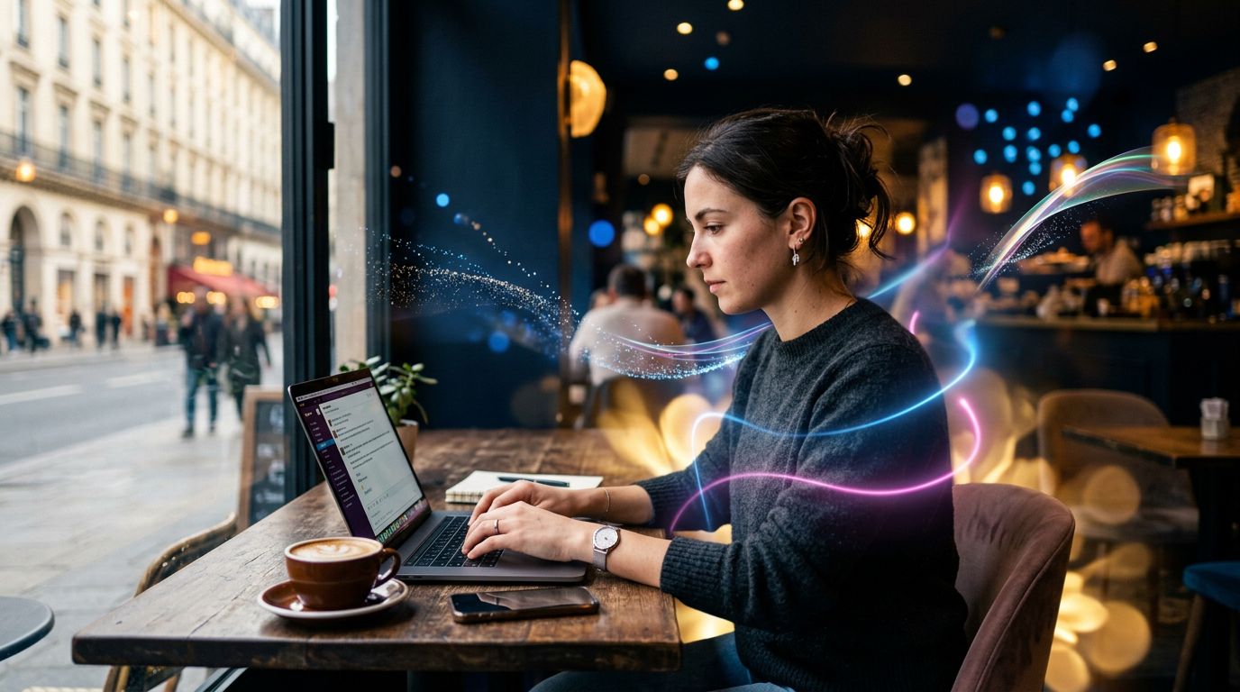 Freelancer following up on contacts the morning after a VivaTech networking event